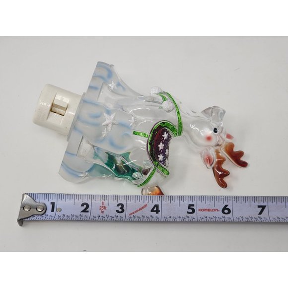 Plug In Reindeer Night‎ Light  Indoor Green Red Brown Blue And Clear - Picture 5 of 7